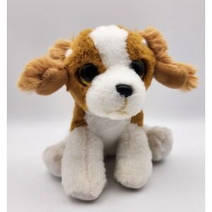TY Beanie Baby - BARKER the Spaniel Dog Jan 24th  6" Gold Sparkle Eyes‎ 2022